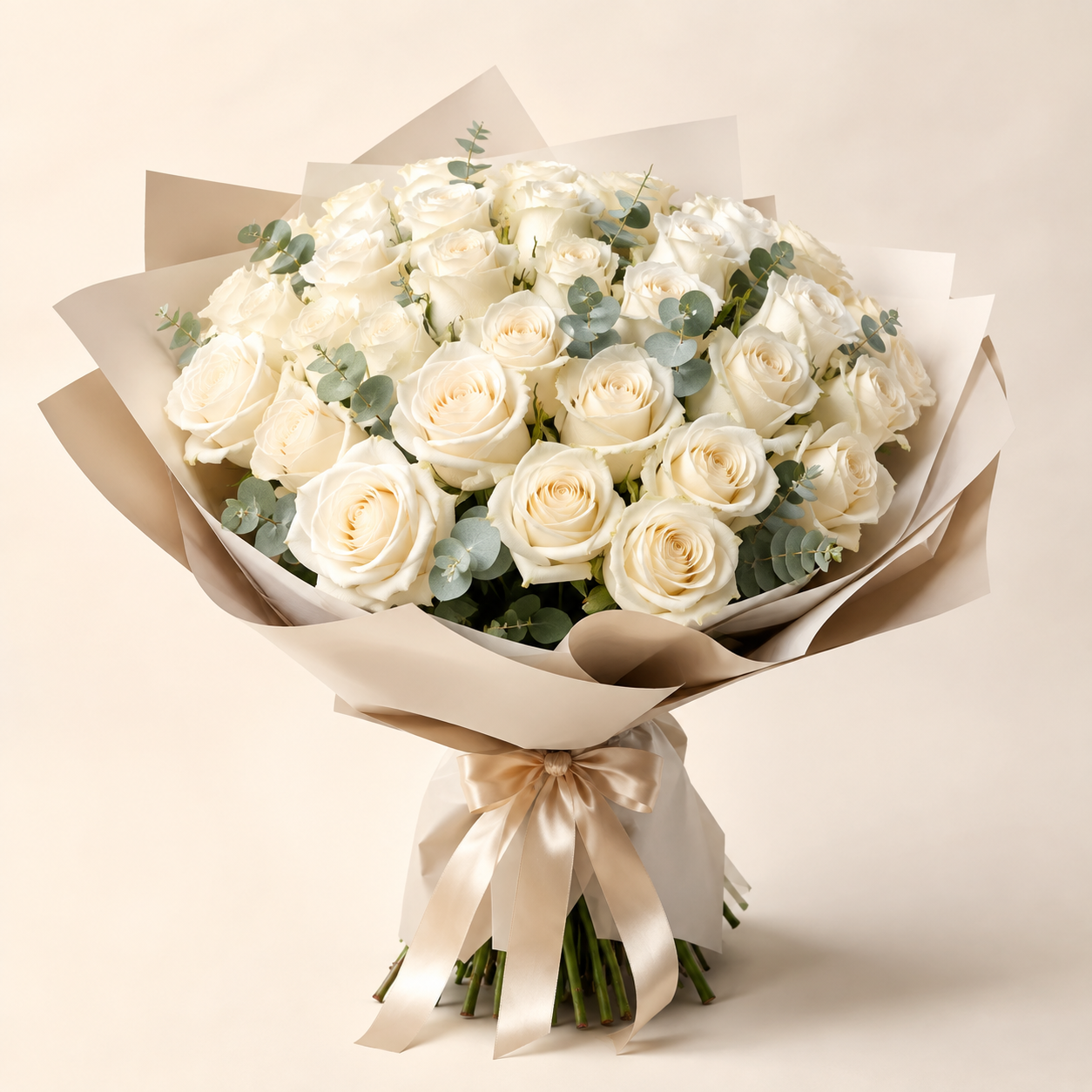 White Rose Serenity Bouquet by Ultimate Creations, a premium florist in Fresh Meadows Queens NY