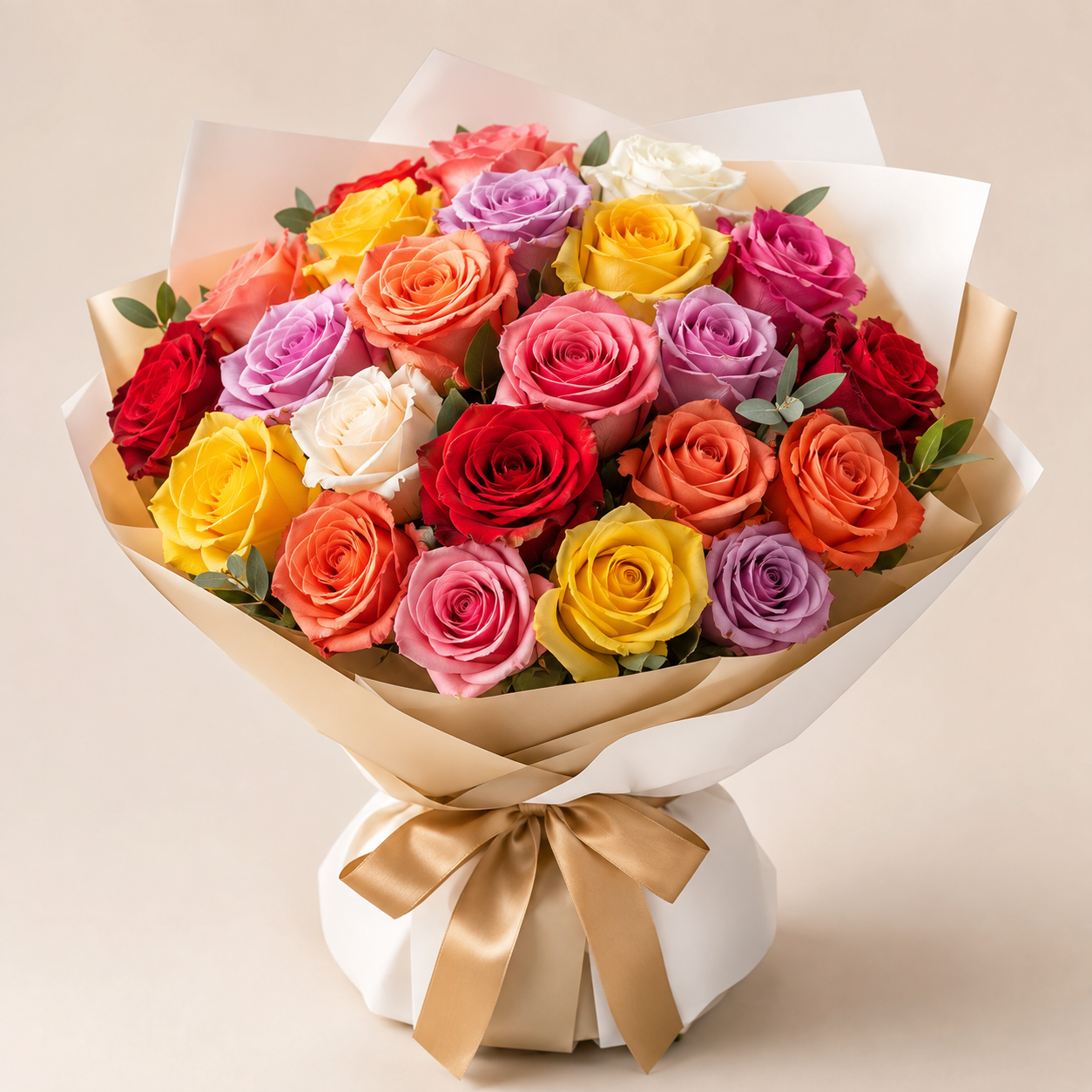 Rainbow Rose Celebration Bouquet by Ultimate Creations, a premium florist in Fresh Meadows Queens NY