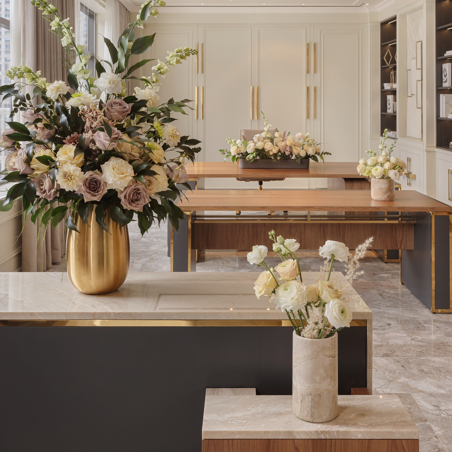 Office Floral Membership coordinated recurring reception conference and executive office flowers