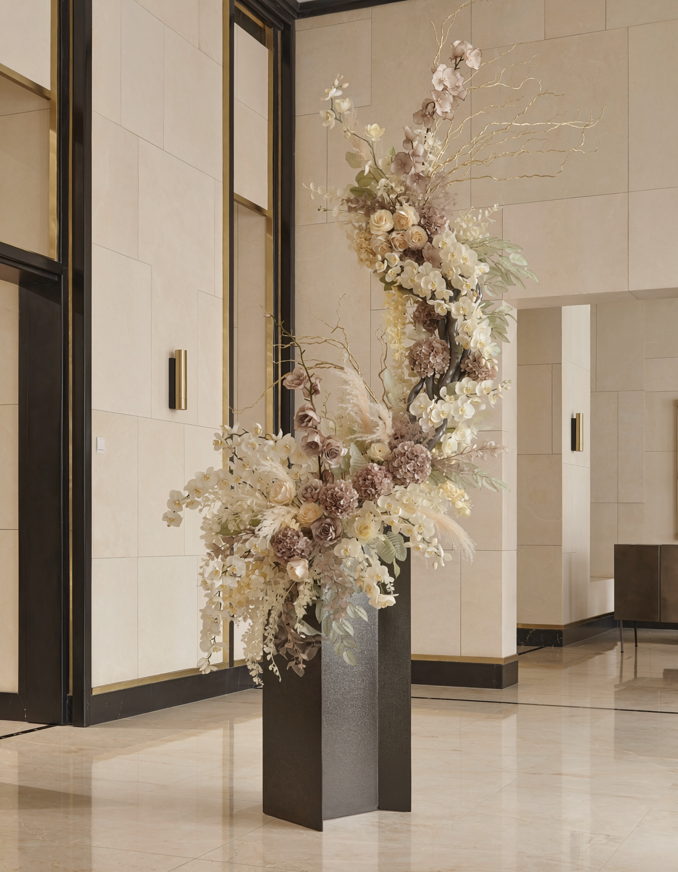 Permanent Floral Installation Membership preserved display rental and refresh scene