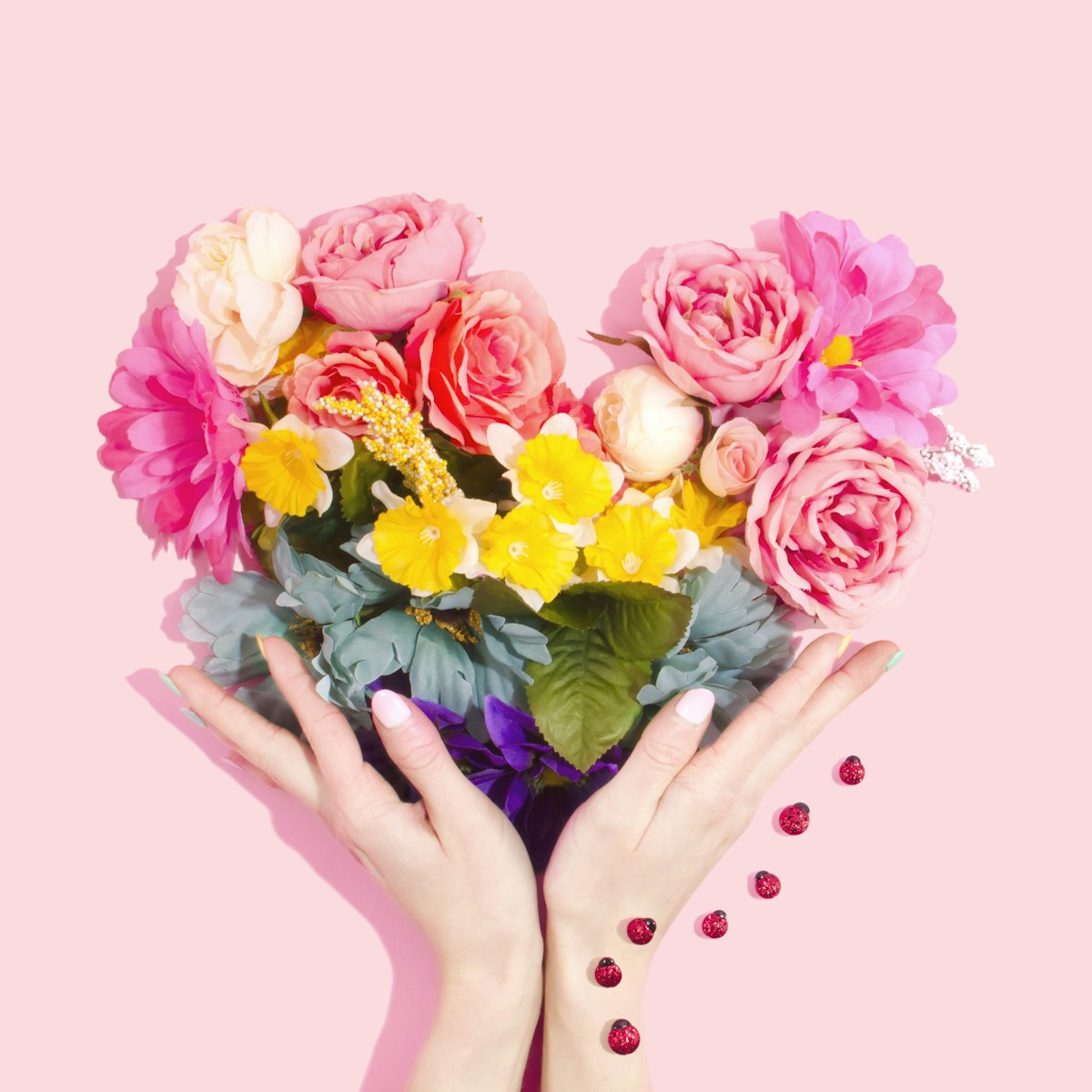 Soft Pastel Seasonal Bouquet - Deluxe real fresh flowers by Ultimate Creations NY