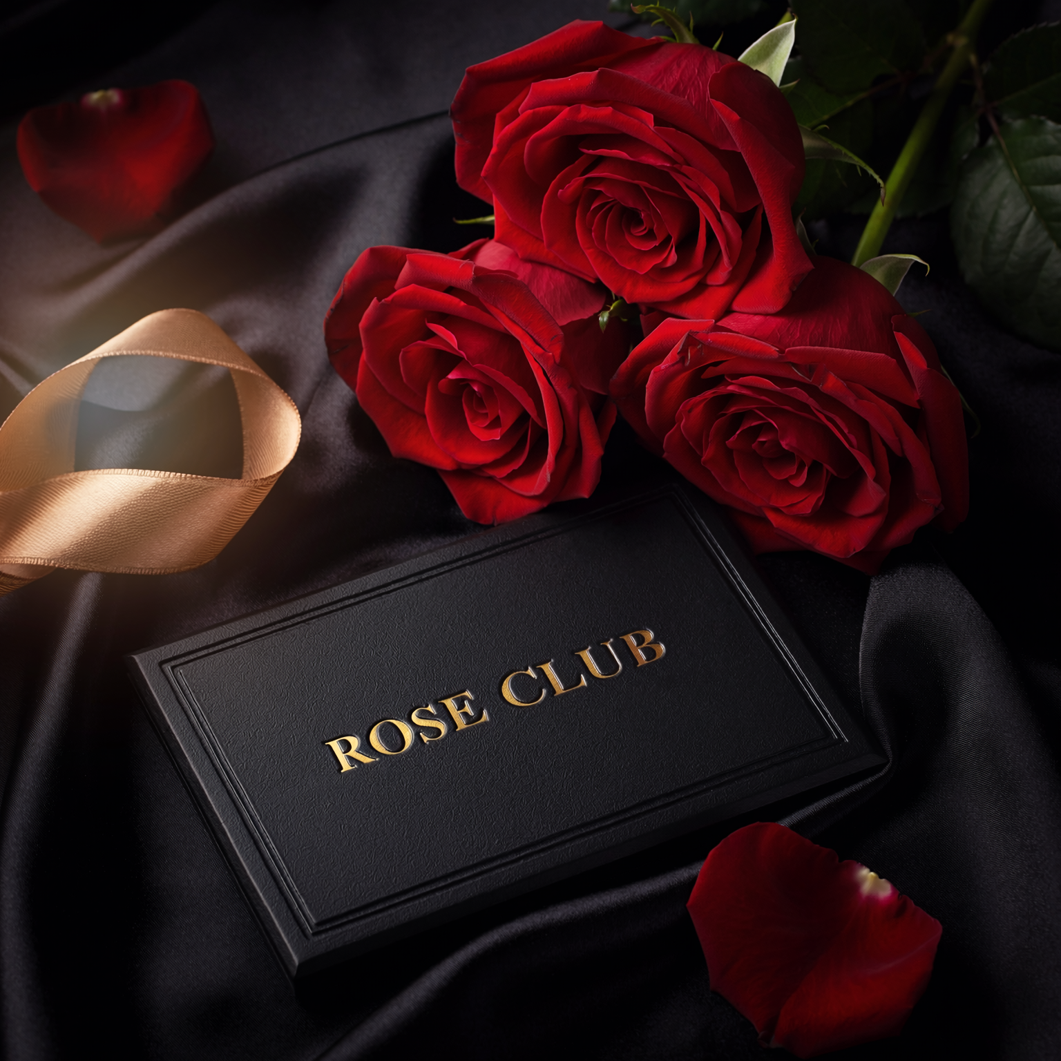 Editorial Rose Club membership image with luxury roses and premium styling
