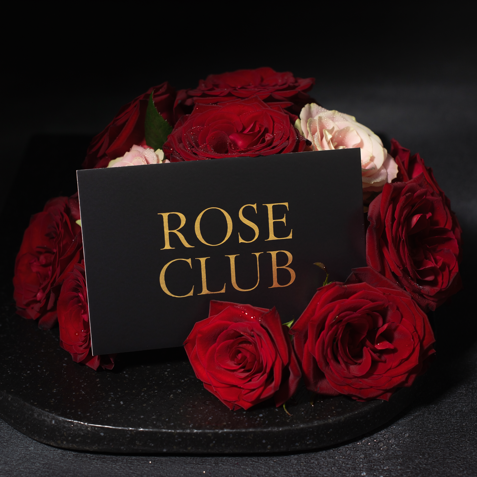 Rose Club premium membership card with elegant roses