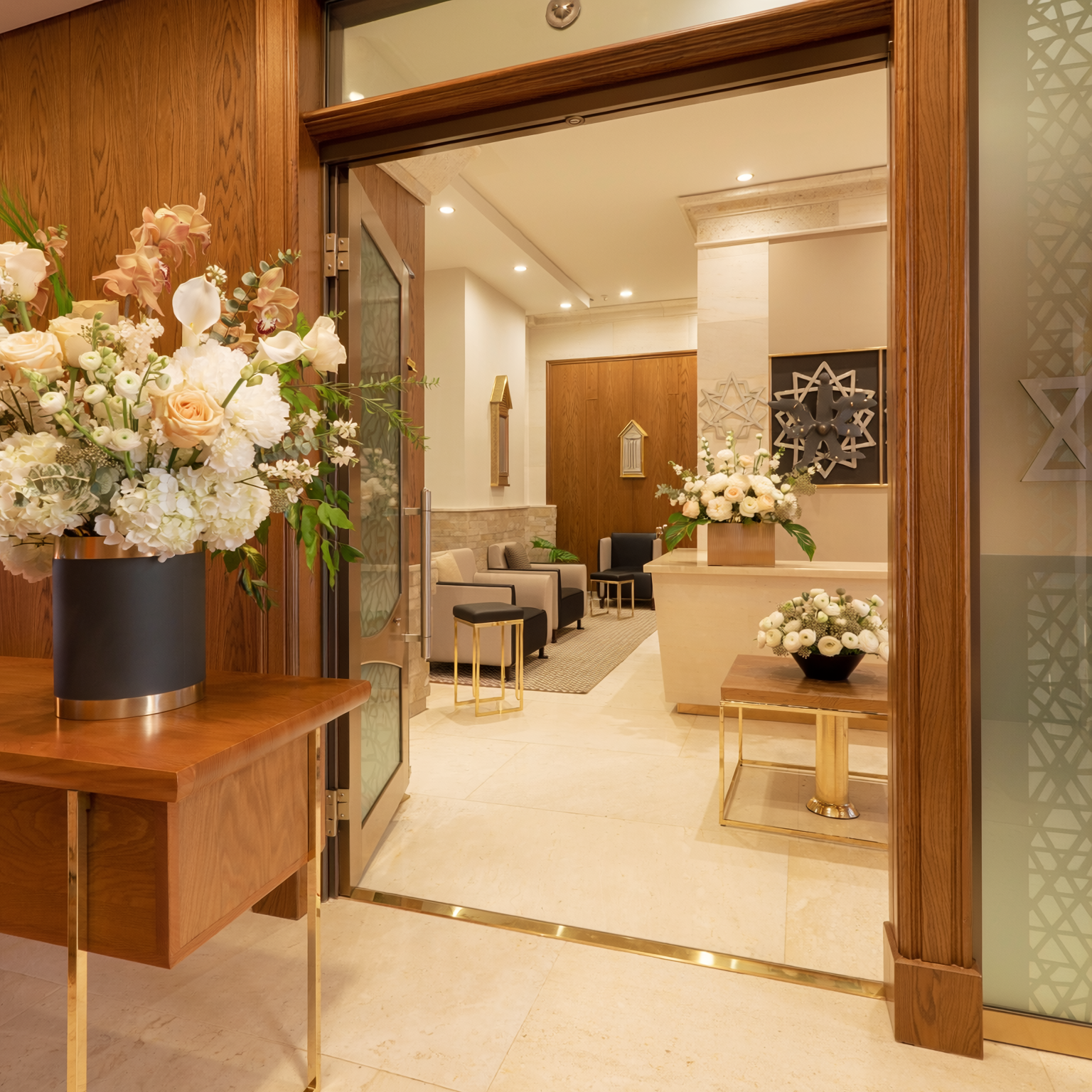 Synagogue and Nonprofit Floral Membership welcoming community institution floral styling